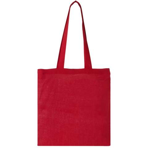 Le sac fourre-tout Madras est le sac idéal à offrir lors d'un événement, d'une conférence ou à utiliser comme sac à provisions pour les petites courses. La densité du coton de 140 g/m² rend le sac robuste, durable et adapté au transport d'articles lourds dans le compartiment principal. Avec ses poignées de 30 cm de long, ce sac fourre-tout est facile à transporter. Fabriqué en Inde et certifié OEKO-Tex. Résistance jusqu'à un poids de 5 kg.