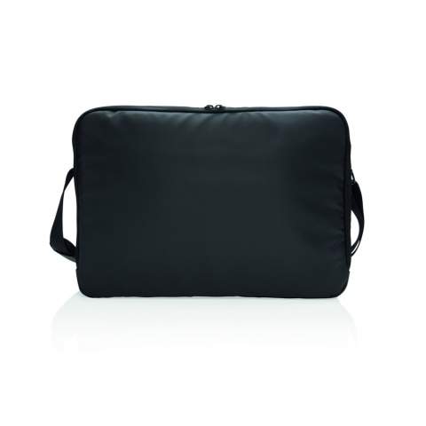 This 15.6” laptop bag offers comfortable style and safe storage for your laptop and tablet. With pockets to organise all of your tech gadgets and personal accessories. RFID safe sleeve for your wallet and passport. Connect your powerbank easily to the integrated USB charging port and charge your phone or tablet whilst on the go. PVC free. Registered design®<br /><br />FitsLaptopTabletSizeInches: 15.6