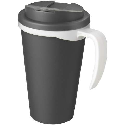 Double-wall insulated mug with secure twist-on spill-proof lid. The lid clips closed to prevent spills and seals without silicone. You can mix and match colours to create your perfect mug. Mug is fully recyclable. Made in the UK. Presented in a white gift box. BPA-free.