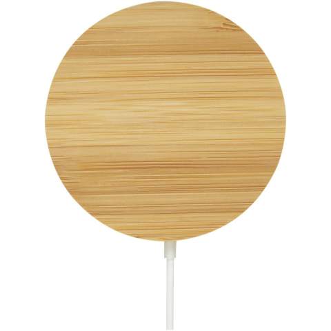 Tapis de charge à induction en bambou avec connecteur Type-C qui peut être fixé à l'arrière du téléphone (iPhone 12/iPhone 12 Pro /iPhone 12 Pro MAX) pour charger l'appareil. Le chargeur sans fil de 10 W est compatible avec tous les appareils Qi (iPhone 8 ou supérieur et appareils Android prenant en charge la recharge sans fil). Pour les autres téléphones, il peut être utilisé comme un tapis de charge sans fil ordinaire. Livré avec un anneau métallique supplémentaire avec double ruban adhésif pour rendre l'article compatible avec tout autre smartphone ayant une capacité de charge sans fil. Livré dans un coffret cadeau comprenant un manuel d'instructions (tous deux fabriqués à partir de matériaux durables).