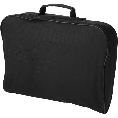 Sac de conférence avec compartiment principal zippé. Convient aux documents format A4.