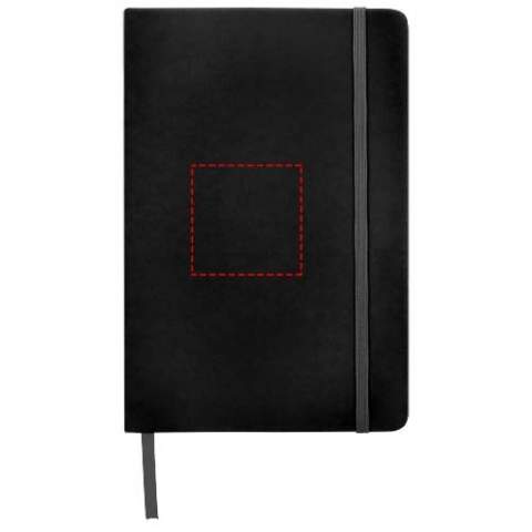 A5 notitieboek met bijpassende kleur elastieke sluiting en lint. Inclusief 96 vellen (60g/m2) stippel lijntjes papier.