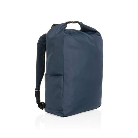 No greenwashing, but telling a true story about sustainability! This Impact 300D RPET rolltop backpack is made with AWARE™ tracer. With AWARE™, the use of genuine recycled fabric materials and water reduction impact claims are guaranteed, by using the AWARE disruptive physical tracer and blockchain technology. Save water and use genuine recycled fabrics. With the focus on water 2% of proceeds of each Impact product sold will be donated to Water.org. Keep it simple and stylish with this rolltop backpack. A perfect size for all your essentials. This backpack has reused 11,6 500ml PETbottles. Water savings are based on figures when compared to conventional fibre. This calculated indication is based on reliable LCA data as published by Textile Exchange in their Material Snapshots 2016.<br /><br />PVC free: true