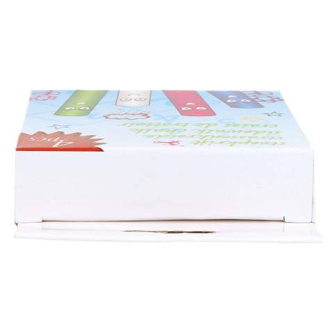 4 Stück Straßenkreide in einer bunten Kartonverpackung. Ideal als Werbegeschenk für Kinder. Ab 250 Stück kann die Verpackung individuell gestaltet werden. Rufen Sie dafür den Artikel LT90403 auf. Fragen Sie nach den Möglichkeiten.