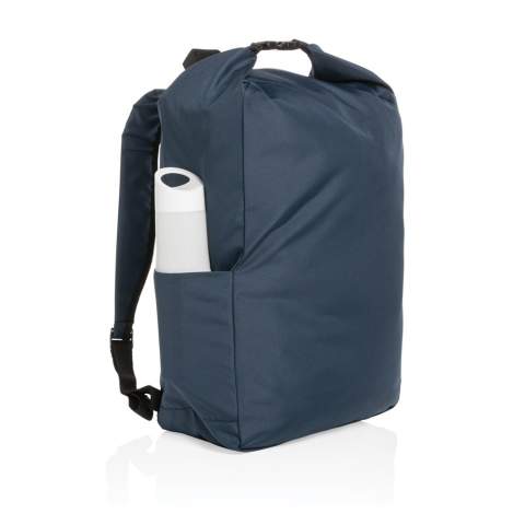 No greenwashing, but telling a true story about sustainability! This Impact 300D RPET rolltop backpack is made with AWARE™ tracer. With AWARE™, the use of genuine recycled fabric materials and water reduction impact claims are guaranteed, by using the AWARE disruptive physical tracer and blockchain technology. Save water and use genuine recycled fabrics. With the focus on water 2% of proceeds of each Impact product sold will be donated to Water.org. Keep it simple and stylish with this rolltop backpack. A perfect size for all your essentials. This backpack has reused 11,6 500ml PETbottles. Water savings are based on figures when compared to conventional fibre. This calculated indication is based on reliable LCA data as published by Textile Exchange in their Material Snapshots 2016.<br /><br />PVC free: true