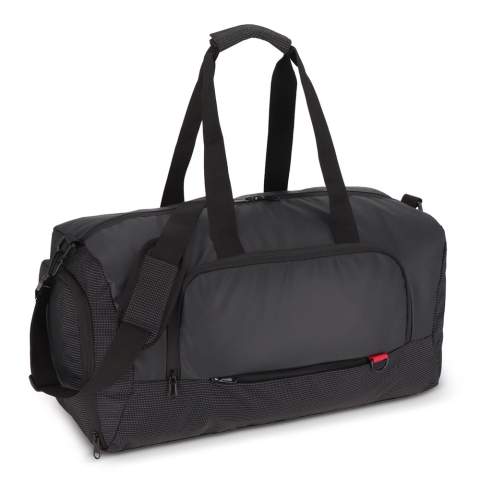 Ce sac de week-end est fabriqué en jacquard luxueux et en matériaux 600D enduits de PU pour un design durable et élégant. Il est doté d'une poche latérale pratique pour les chaussures, d'une poche frontale spacieuse pour un accès facile et d'une poche frontale dissimulée pour plus de sécurité. Le sac comprend des bretelles réglables et amovibles, ainsi que des poignées pour un transport polyvalent. À l'intérieur, vous trouverez deux poches à accessoires pour ranger les petits objets, le tout doublé d'un tissu 210D. Idéal pour les voyages et l'usage quotidien.