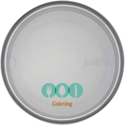Lunchpot met twee verschillende vakken om de verschillende ingrediënten gescheiden te houden. Beide vakken hebben een aparte deksel en blijven daarom schoon. De inhoud van de bovenste transparante box is 200 ml, wat betekent dat het ongeveer 75 gram vast voedsel kan bevatten. De capaciteit van de onderste box bedraagt 500 ml. Gemaakt van duurzaam materiaal en kan worden gebruikt in de vriezer, de magnetron (verwijder het deksel) en vaatwasser. De bovenste transparante box mag niet in de magnetron worden gebruikt. Lekvrij. BPA-vrij. 2 jaar Mepal garantie.