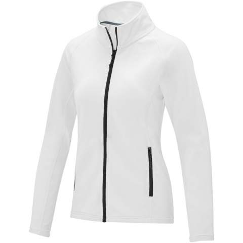 The Zelus women's fleece jacket – the perfect example of lightweight comfort. The fleece jacket features interior custom branding options for a personal touch. The tearaway-cutaway main label ensures tagless comfort, while the contrast reversed coil zipper adds a modern flair. Keep your essentials secure in the front pockets with zippers. Made from polyester micro fleece of 140 g/m², this jacket offers luxurious softness and warmth. Embracing a fusion of practicality and elegance – this jacket is a must-have. This jacket is designed with a fitted shape for a feminine look. 