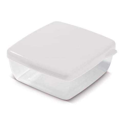 Gebruiksvriendelijke lunchbox met uitneembaar koelelement, dat zich in het deksel van de lunchbox bevindt. Erg handig voor onderweg en om de lunch koel te houden.