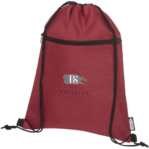 The Ross bag has a main compartment with drawstring closure in black colour. Designed with heathered colour effect in the front panel and black colour in the back panel. Features a zippered front pocket. Resistance up to 5 kg weight. There may be minor variations in the colour of the actual product due to the nature of the fabric dyes, weaves, and printing.