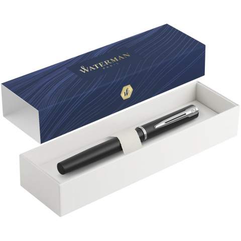 With a contemporary and stylish design, Waterman Allure elevates one's style and everyday writing experience above the crowd. Providing good value performance, this everyday premium pen is a first step into the Fine Writing category. Exclusive design and also available as ballpoint pen. Delivered with a Waterman gift box.