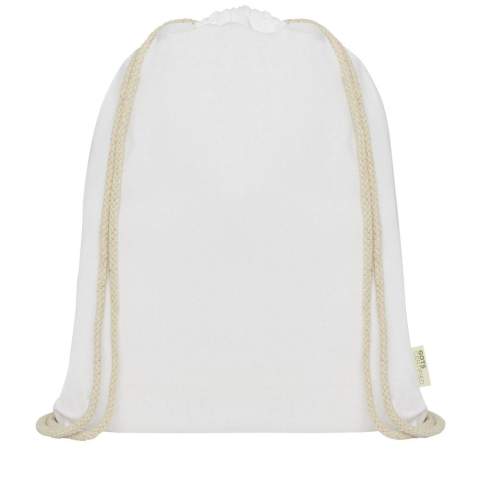 Sac à cordon durable avec un grand compartiment principal et une fermeture à cordon en coton pour garder tous les effets personnels en sécurité. Ce sac fourre-tout est fabriqué en Inde avec du coton biologique de 140 g/m² certifié OEKO-Tex. Avec une résistance jusqu'à un poids de 5 kg, ce sac est conçu pour durer et convient à un usage quotidien.