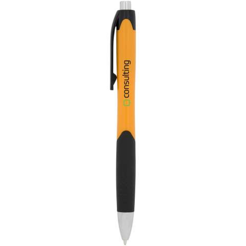 Kugelschreiber mit Klickmechanismus mit gummiertem Griff.