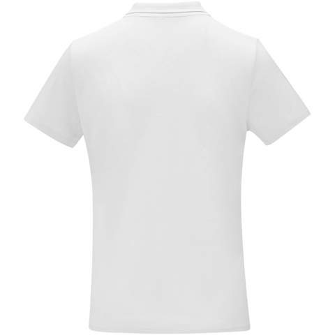 The Deimos short sleeve women's cool fit polo offers unbeatable comfort with its lightweight 105 g/m² polyester mesh fabric. Its cool fit design ensures breathability and moisture-wicking properties, keeping you dry all day. Designed with functionality in mind, the forward side seam and narrow flatlock stitching details enhance flexibility and provide a modern athletic look. Additionally, the interior custom branding options allow personalised branding or customisation inside the polo. Whether going to the tennis court or hitting the gym, the Deimos polo keeps up with your active lifestyle while bringing both comfort and style. This polo is designed with a fitted shape for a feminine look.