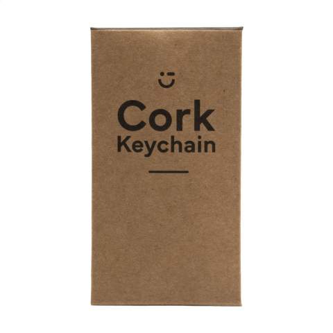 Porte-clés écologique en liège. Un porte-clés robuste. Durable et responsable. Chaque article est  fourni dans une enveloppe individuelle en papier kraft marron .