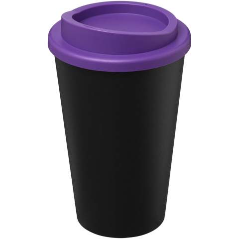 Double-walled insulated tumbler with twist-on lid. The tumbler is made of 100% recycled PP Plastic, and the lid is made of food grade PP Plastic. Since the lid is not made of recycled material it can be ordered in a wide range of different colours. Mug is fully recyclable. The shades of black or white may vary, and the white option has a texture colour effect and may include tints of colour, due to the nature of the recycled material. Volume capacity is 350 ml. Made in the UK. Packed in home compostable bag. BPA-free.