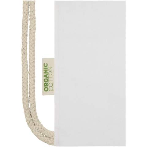 Sac à cordon durable avec un grand compartiment principal et une fermeture à cordon en coton pour garder tous les effets personnels en sécurité. Ce sac fourre-tout est fabriqué en Inde avec du coton biologique de 140 g/m² certifié OEKO-Tex. Avec une résistance jusqu'à un poids de 5 kg, ce sac est conçu pour durer et convient à un usage quotidien.