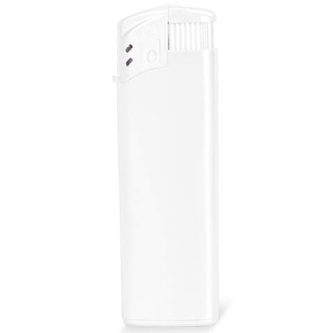 This electric refillable lighter has a turbo flame. As a result, the flame from the lighter cannot be influenced by the wind. Child safe.