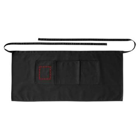 Tablier en tissu sergé avec 3 poches ceinture de 0,9 m à attacher dans le dos.