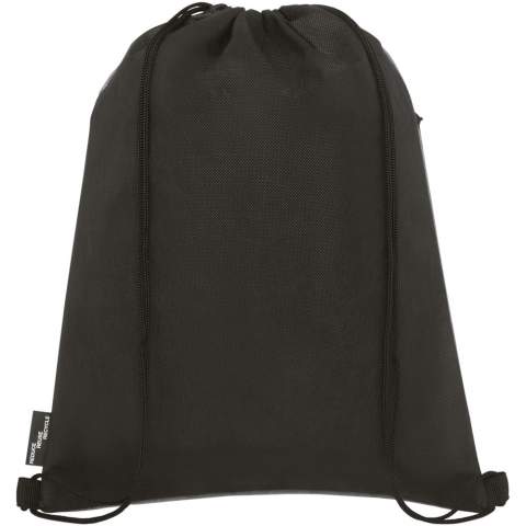 Drawstring backpack with main compartment with string closure in black colour. Designed with heathered colour effect in the front panel and black colour in the back panel. Features a zippered front pocket. Resistance up to 5 kg weight. There may be minor variations in the colour of the actual product due to the nature of the fabric dyes, weaves, and printing.
