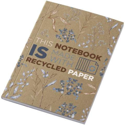 The Novella Austen A6 recycled soft cover kraft notebook makes a fantastic stationery gift, thanks to its versatility. The notebook contains 50 sheets of 80 g/m² recycled paper. The sheets are plain as standard, or you can add your chosen design to the sheets, such as lines, squares or your own custom design. The cover is made from  350 g/m² natural kraft card. For a real “wow" effect, you can also add full-colour print to the entire cover (front, back, spine). Made in the UK.