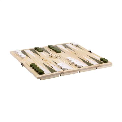 Rackpack Gamebox Backgammon: Weinkiste und Backgammonspiel in einem. Eine Geschenkverpackung für eine einzelne Flasche Wein. Wenn Sie die Box aufklappen, erhalten Sie ein komplettes Brettspiel. Wird mit Backgammon-Spielsteinen aus Holz in einer robusten Aufbewahrungstasche aus Segeltuch geliefert. Ein komplettes Geschenk für einen gelungenen Spieleabend. Rackpack: eine Wein-Geschenkbox aus FSC 100% zertifiziertes Holz mit einem neuen zweiten Leben! • geeignet für eine Flasche Wein • Kiefernholz • Wein nicht inklusive. Wird einzeln in einem Kraftkarton geliefert.