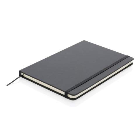 Ruled A5 hardcover PU classic notebook with elastic closure and black bookmark ribbon. 144 pages of 70g/m2 paper inside. Cream coloured pages.<br /><br />NotebookFormat: A5<br />NumberOfPages: 144<br />PaperRulingLayout: Lined pages
