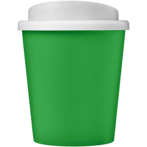 Kompakter, doppelwandiger Isolierbecher mit Schraubverschluss. Passt unter die meisten Kaffeemaschinen. Das Fassungsvermögen beträgt 250 ml. Mischen und kombinieren Sie Farben, um Ihren perfekten Becher zu kreieren. Hergestellt in Großbritannien. Verpackt in einem recycelten PE-Kunststoffbeutel. BPA-frei. EN12875-1-konform, spülmaschinen- und mikrowellengeeignet.