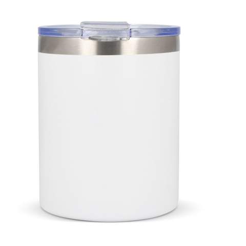 Introducing the 'Danube' mug—your ideal on-the-go companion! This 350ml T-ceramic mug merges style with functionality, complete with a handle for easy sipping. The ceramic interior provides numerous benefits, including easy cleaning, odor and taste residue elimination after washing, and superior thermal insulation. Crafted from 90% recycled post-consumer stainless steel.