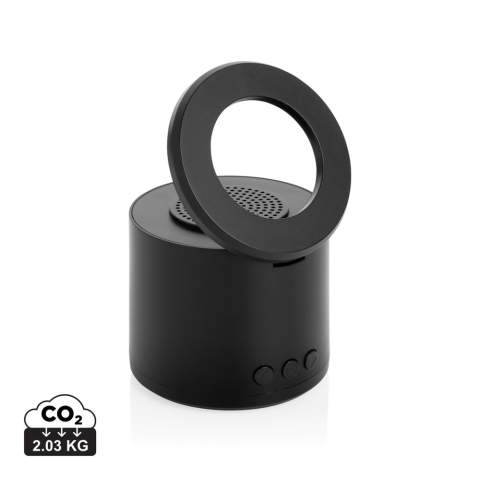 De Magpulse RCS Recycled Plastic 3W Speaker combineert helder geluid met praktische functionaliteit in een compact, stijlvol ontwerp. Uitgerust met een magnetische houder, kan hij ook dienen als een handige telefoonstandaard, waardoor hij perfect is voor handsfree bellen of het streamen van je favoriete content. De 3W speaker levert rijke audio met een geïntegreerde subwoofer, en BT 5.4 zorgt voor naadloze automatische koppeling met apparaten tot 10 meter afstand. Met een oplaadbare batterij van 400 mAh biedt de speaker tot 3 uur speeltijd op 50% volume en is hij in slechts 1,5 uur opgeladen via de meegeleverde USB-C-kabel. De behuizing is gemaakt van RCS-gecertificeerd gerecycled ABS-kunststof. RCS (Recycled Claim Standard) is een standaard om het gerecyclede materiaal van een product te verifiëren in de gehele toeleveringsketen. Totaal gerecycled materiaal: 35% op basis van het totale artikelgewicht. Deze speaker is PVC-vrij en verpakt in een FSC-gecertificeerde kraftdoos.<br /><br />NumberOfSpeakers: 1<br />SpeakerOutputW: 3.00<br />PVC free: true