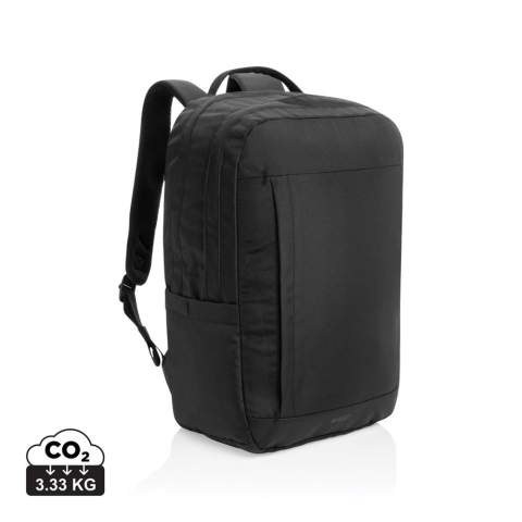 Der Swiss Peak Aware™ RPET Edin 100% Recycled 15,6" Laptop Rucksack aus 100% recyceltem PET kombiniert Funktionalität und Nachhaltigkeit für Ihre geschäftlichen Anforderungen. Mit passendem rPET-Futter und einem Laptopfach, das für 15,6- und 16-Zoll-Laptops geeignet ist. Außerdem verfügt er über ein Reißverschlussfach auf der Vorderseite, ein mittleres Reißverschlussfach mit einer Netztasche, zwei Einstecktaschen in Reisepassgröße und einer offenen Stifttasche. Mit einem Luggage-Strap für einfaches Reisen und einem Gurtbandgriff an der Oberseite wurde dieser Rucksack mit Blick auf Komfort entwickelt. Alle Komponenten, vom Gurtband bis zu den Reißverschlüssen und Schnallen, sind aus recycelten Materialien hergestellt. Hergestellt aus recyceltem Polyester, das mit dem AWARE™-Tracer versehen ist. 2% des Erlöses jedes verkauften Produkts mit AWARE™ werden an Water.org gespendet. PVC-frei.<br /><br />FitsLaptopTabletSizeInches: 15.6<br />PVC free: true