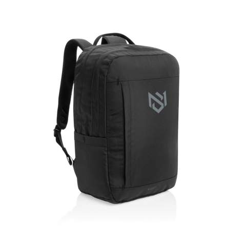 Der Swiss Peak Aware™ RPET Edin 100% Recycled 15,6" Laptop Rucksack aus 100% recyceltem PET kombiniert Funktionalität und Nachhaltigkeit für Ihre geschäftlichen Anforderungen. Mit passendem rPET-Futter und einem Laptopfach, das für 15,6- und 16-Zoll-Laptops geeignet ist. Außerdem verfügt er über ein Reißverschlussfach auf der Vorderseite, ein mittleres Reißverschlussfach mit einer Netztasche, zwei Einstecktaschen in Reisepassgröße und einer offenen Stifttasche. Mit einem Luggage-Strap für einfaches Reisen und einem Gurtbandgriff an der Oberseite wurde dieser Rucksack mit Blick auf Komfort entwickelt. Alle Komponenten, vom Gurtband bis zu den Reißverschlüssen und Schnallen, sind aus recycelten Materialien hergestellt. Hergestellt aus recyceltem Polyester, das mit dem AWARE™-Tracer versehen ist. 2% des Erlöses jedes verkauften Produkts mit AWARE™ werden an Water.org gespendet. PVC-frei.<br /><br />FitsLaptopTabletSizeInches: 15.6<br />PVC free: true