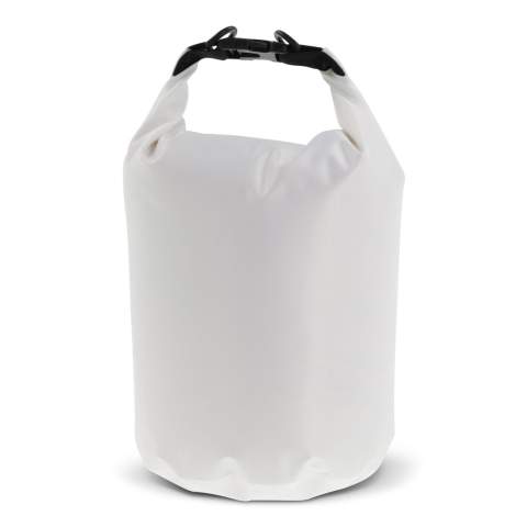 Waterwerende tas voor bijvoorbeeld op het strand, op de boot of tijdens een wandeling. Gevuld met lucht blijft de tas in noodgevallen ook tijdelijk op het water drijven. Met de extra ring en karabijnhaken is deze tas ook eenvoudig als schoudertas te gebruiken. Waterafstotend IPX6, bestand tegen hoge druk waterstromen uit alle richtingen. Houd de tas niet onder water.