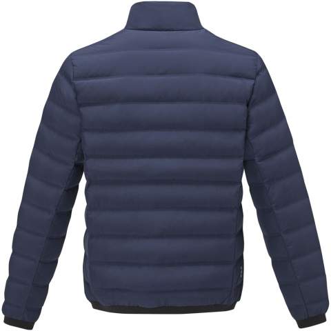 The Macin men's insulated down jacket – a perfect blend of style and warmth. Made of 164 g/m² 750T woven double layer pongee fabric in polyester. The matte fabric in combination with heat seal quilting gives the jacket a modern look while enhancing the overall insulation. Embrace eco-consciousness with RDS certified recycled down insulation of recycled down and recycled feathers, providing warmth without compromising on ethical standards. With an inner storm flap, chinguard, and flat knit elasticated rib cuffs, this jacket offers maximum protection against the elements. The front pockets with zipper closure add convenience and functionality. Embrace both style and ethical values with the Macin jacket, perfect for any outdoor adventure or daily wear.
