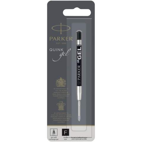 Gel ballpoint pen refill that is designed to fit in all Parker ballpoint pens and offers an alternative writing sensation with a silky-smooth finish. The refill has a writing length of 2500 meter and a nib size of 0.5mm (fine). Packaged on a blister card.