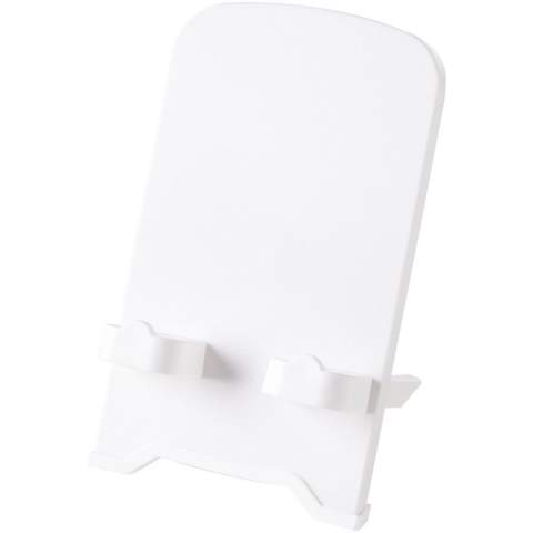 Accessoire de bureau indispensable, ce support de téléphone est idéal pour tous ceux qui travaillent à domicile. Cet article pratique permet de garder votre téléphone à portée de main et prêt pour les appels vidéo, le visionnage de vidéos ou simplement pour consulter les réseaux sociaux. Le panneau arrière blanc est fabriqué à partir de plastique recyclé, le support étant conçu afin de permettre de recharger l'appareil en le plaçant dessus. Livré emballé à plat dans un coffret cadeau, avec un profil mince le rendant idéal pour l'expédition. Fabriqué au Royaume-Uni.