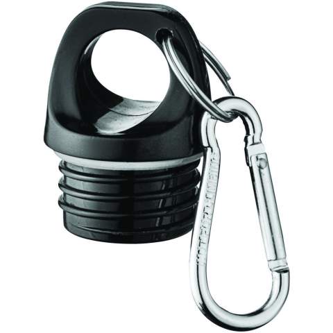 The Atlantic 530 ml bottle is the right choice when seeking a bottle for outdoor activities. The attached carabiner on the user-friendly twist-on lid makes it easy to attach the bottle to any backpack. The vacuum insulated bottle has a double-wall construction that keeps beverages hot for 5 hours and cold for 15 hours. The carabiner is not suitable for climbing.