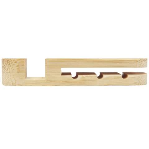 Organiseur de câbles en bambou pour garder les câbles bien rangés et organisés. Il fait également office de socle de téléphone, ce qui en fait l'accessoire de bureau idéal. Dimensions : 90 x 24 x 18 mm. Livré dans un coffret cadeau en matériau durable.