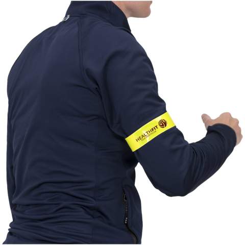 Slap wraps provide 360 visibility in the dark and are ideal for carrying promotional messages. By using these certified slap wraps you make traffic safety a feature of your brand. A slap wrap is an elongated reflector with a specially developed spring welded inside. With a light slap it easily curls around the arm or ankle. Available in various sizes, and in white or yellow colour. Features a florescent RFX™ soft reflective film made from phthalate free PVC or the more sustainable option TPU. Materials have been tested in accordance with SVHC (Substances of Very High Concern) REACH candidate list and are free of phthalates. The slap wraps are CE tested and approved in accordance with EN 17353 type B 2. Supplied with an information sheet. Made in Europe.