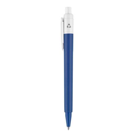 The popular hardcolour ball pen Baron 03 in recycled material. This pen is made of 100% recycled ABS plastic and is made in Europe. The Nature inspired colours on the barrel give an extra element to the pen.