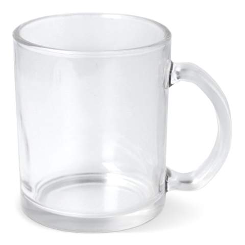 Dieser massive Glasbecher hat eine durchscheinende Oberfläche, die Ihren Getränken einen einzigartigen und stilvollen Look verleiht. Dieser Becher ist mit einer speziellen Beschichtung für den Sublimationsdruck versehen.