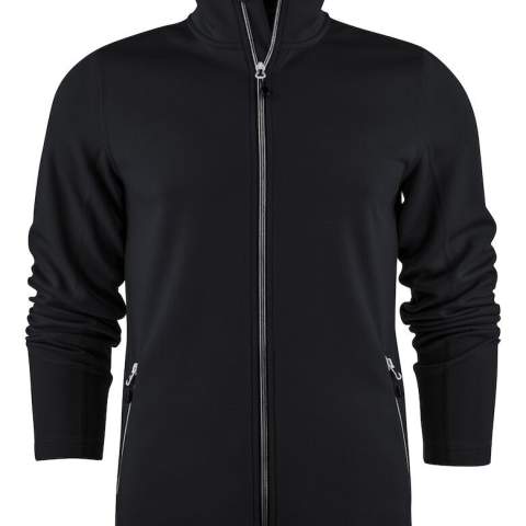 Sweatshirt met lange ritssluiting in ringgesponnen stretchmateriaal. Contrasterende ritssluitingen, decoratieve flatlock naden en zijzakken met ritssluiting. SpunDyed. Oeko-Tex 100 gecertificeerd.