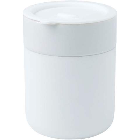 The Java single wall ceramic tumbler has a simple and practical design for everyday use and features a silicone wrap for a comfortable grip. Spill-proof lid. Volume capacity: 330 ml.