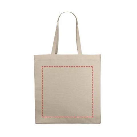The Odessa tote bag is designed for comfortable carrying with its 30 cm long shoulder handles and large main gusset compartment. Whether it is to carry around heavy books or groceries, this bag is designed to cover all needs. The 220 g/m² cotton ensures durability and reliability, giving the bag a resistance of up to 10 kg weight. Made in India and OEKO-Tex certified.