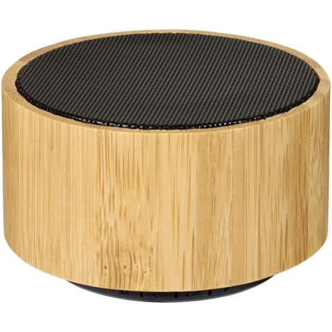 The Cosmos bamboo Bluetooth® speaker is sure to get anyone’s attention! The speaker body is made from real bamboo and with a 3W output it produces a crystal clear sound with approximately 2.5 hours playback time at max volume. The speaker features an FM radio tuner, SD Card input, and a USB input. Built-in music controls and a microphone for hands-free operation. Bluetooth® 5.1 with a working range of 10 meters (33ft).