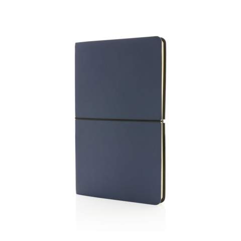 This modern luxury A5 notebook is so incredibly soft and luxurious and features 96 sheets and 192 pages, so plenty of pages to jot down the best ideas. Created with 80 gsm cream coloured lined paper. Great essential to have for writing to-do’s/reminders and professional note-taking in meetings at work. Soft durable PU cover with simplistic black elastic horizontal closure, making it great to look at. Its bendable cover makes it a great use as a portable/travel notebook journal, perfect for on-the-go.<br /><br />NotebookFormat: A5<br />NumberOfPages: 192<br />PaperRulingLayout: Lined pages