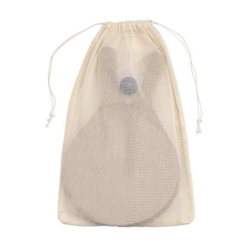 Ensemble de plage sportif : 2 raquettes en MDF brut et balle en caoutchouc. Chaque ensemble est livré dans un filet de rangement en maille de coton.