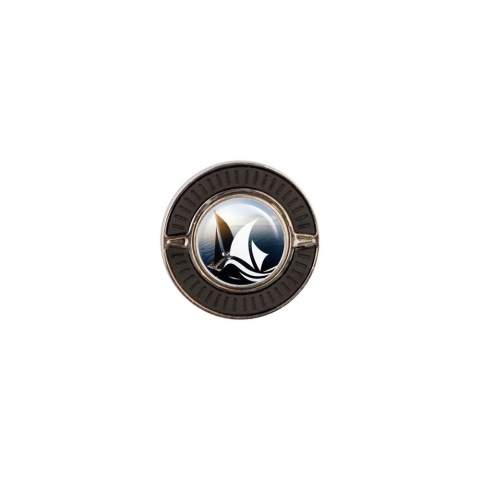 40 mm Metall Ballmarker Halter mit Gummigrif mit einem 24 mm Metall Ballmarker und Doming
