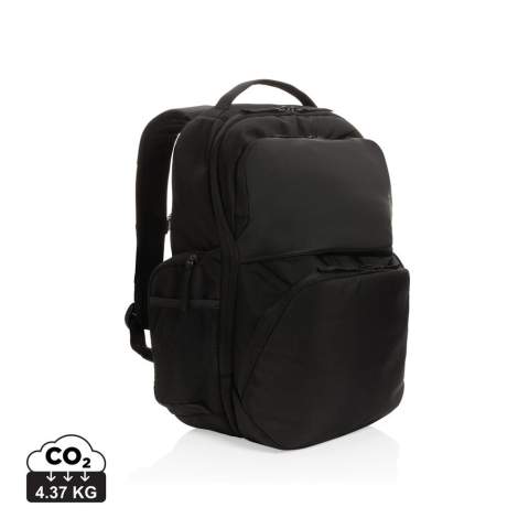 De ultieme rugzak om dagelijkse benodigdheden in op te bergen. Slimme organisatie wordt gekenmerkt door twee ruime voorvakken en een groot hoofdvak met een 15,6-inch laptopvak en  organizer. Twee extra  waterflesvakken aan de zijkant. Met AWARE™ tracer die het echte gebruik van gerecyclede materialen valideert. Elke tas heeft 32,8 0,5L PET-flessen hergebruikt. 2% van de opbrengst van elk verkocht Impact-product wordt gedoneerd aan Water.org. PVC-vrij.<br /><br />FitsLaptopTabletSizeInches: 15.6<br />PVC free: true