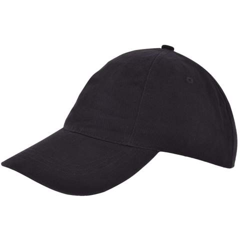 Cette casquette promotionnelle brossée pour enfants se compose de cinq panneaux et se ferme avec du velcro. À combiner avec la version adulte, la casquette promo brossée. 